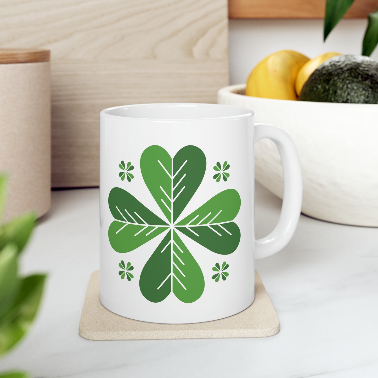 Four-Leaf Clover St. Patrick’s Day Mug (11 oz)