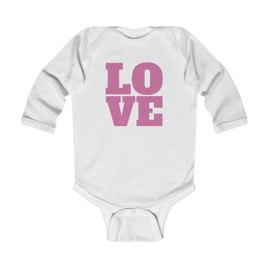 Valentine's Day - LOVE - Infant Long Sleeve Onesie