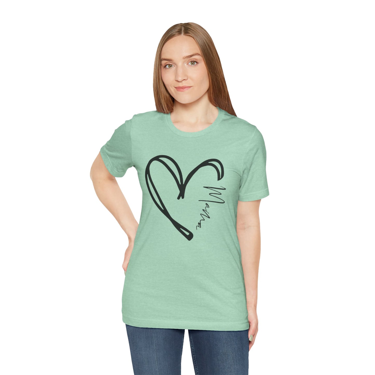 Mama Heart Short Sleeve Tee