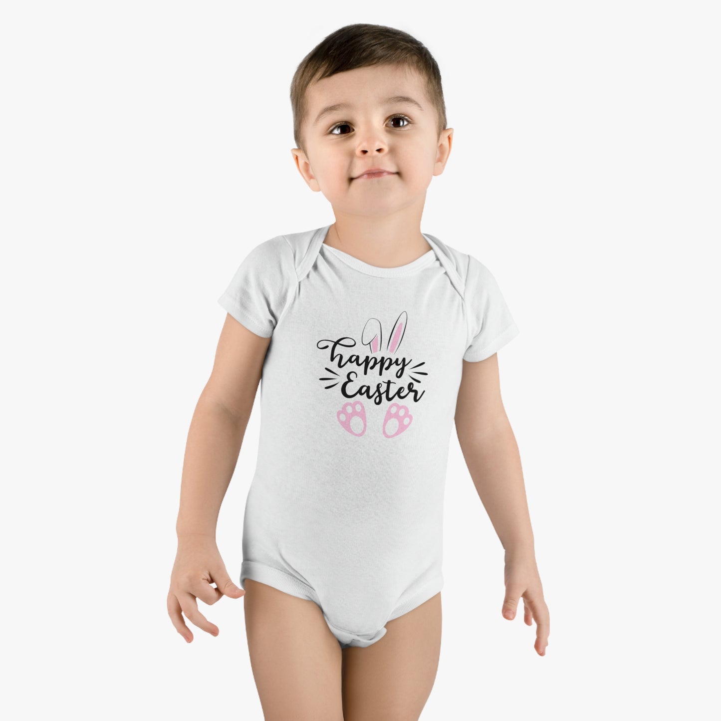 Happy Easter Bunny Baby Short Sleeve Onesie