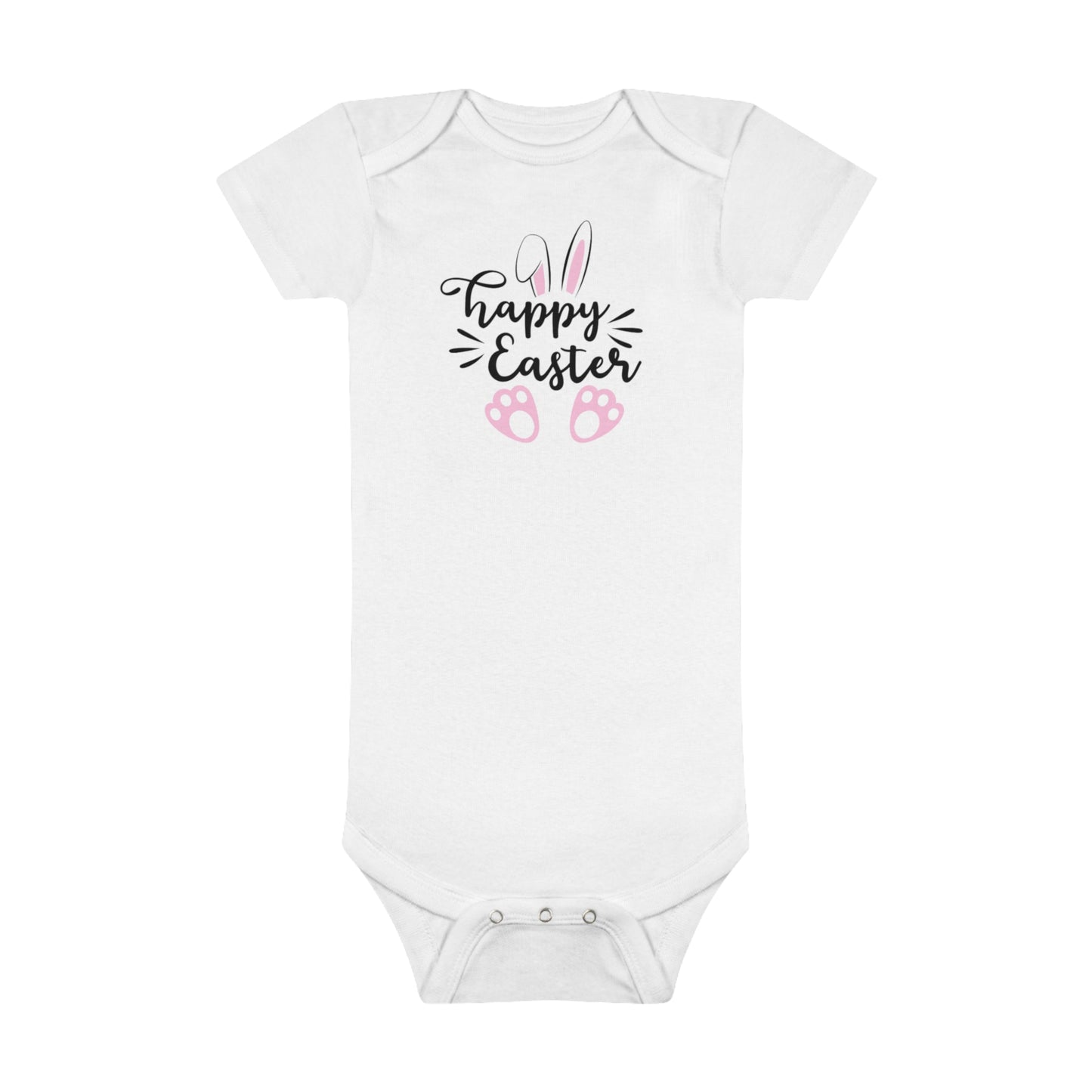 Happy Easter Bunny Baby Short Sleeve Onesie