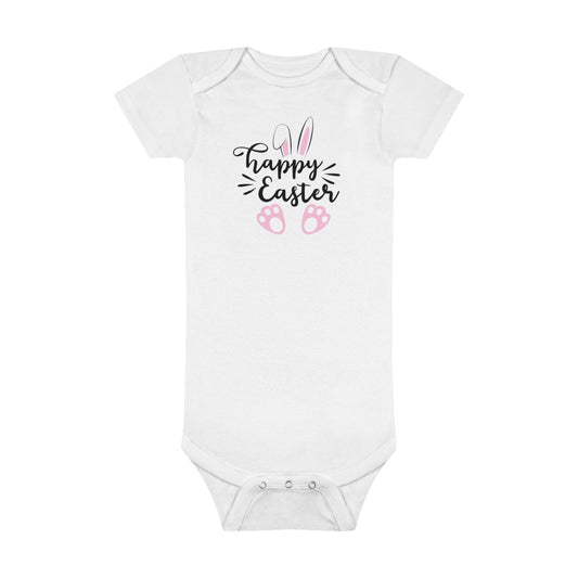 Happy Easter Bunny Baby Short Sleeve Onesie