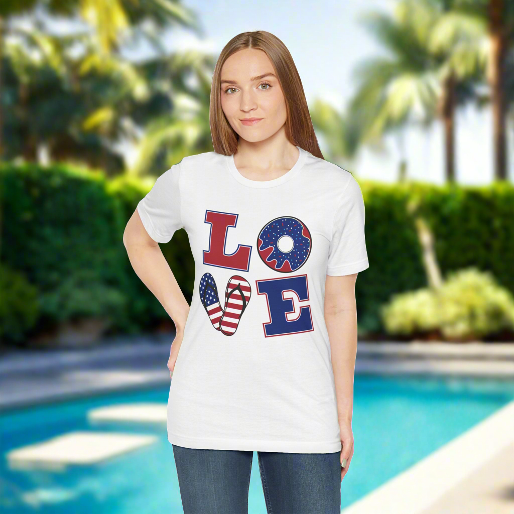 Red, White & Blue Love • T-shirt | Wyatt & Stella