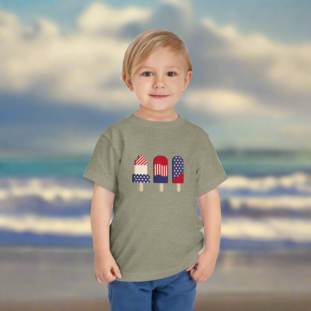 Toddler Red, White & Blue Popsicle •T-shirt | Wyatt & Stella