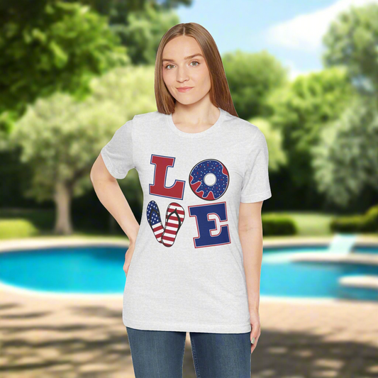 Red, White & Blue Love • T-shirt | Wyatt & Stella