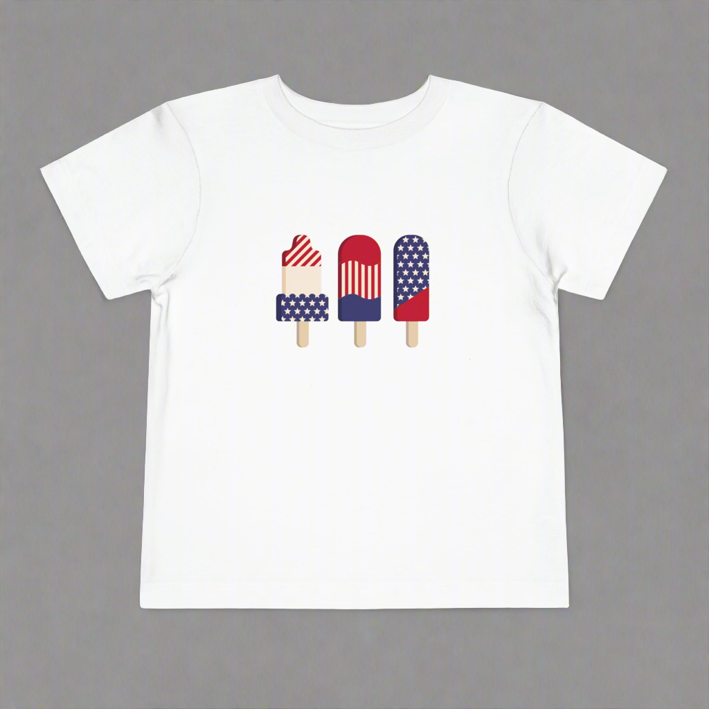 Toddler Red, White & Blue Popsicle •T-shirt | Wyatt & Stella