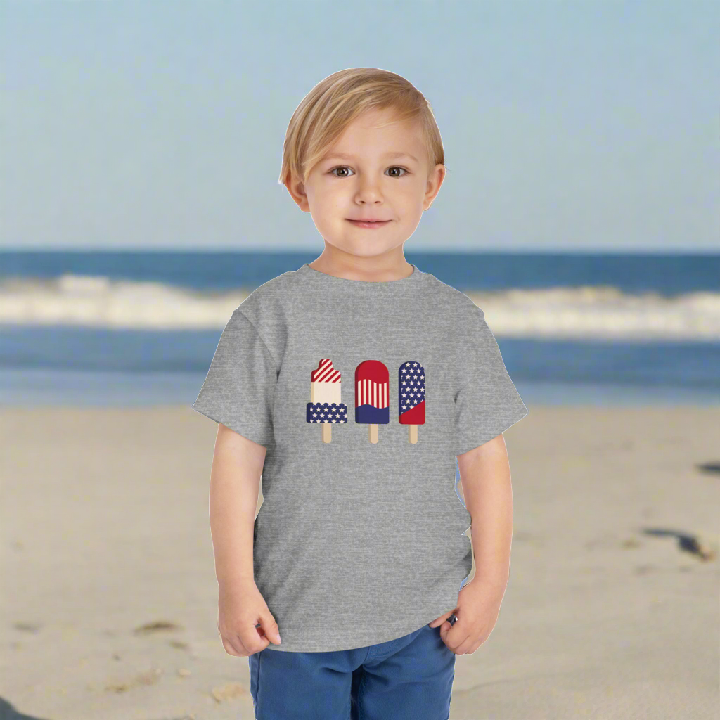 Toddler Red, White & Blue Popsicle •T-shirt | Wyatt & Stella