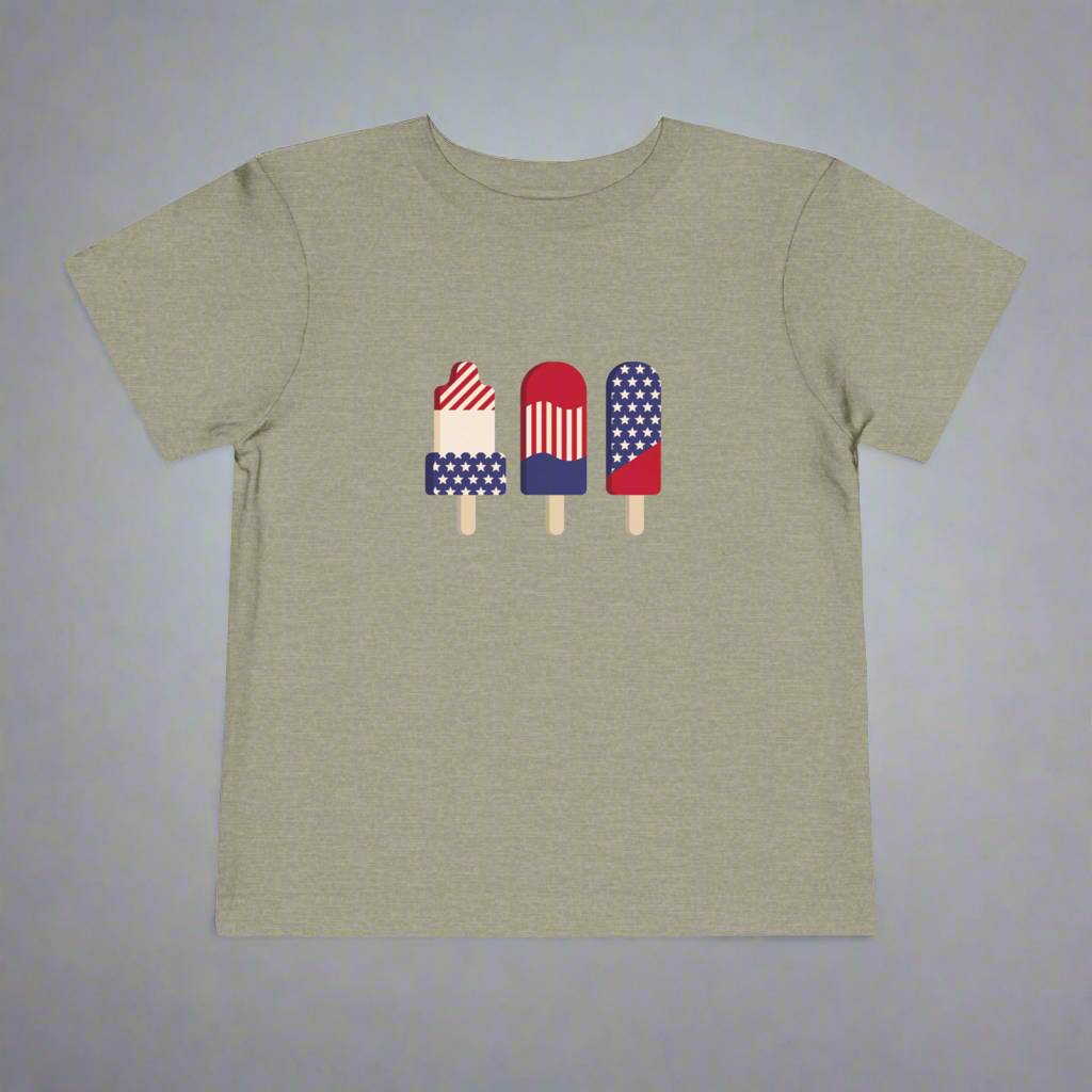 Toddler Red, White & Blue Popsicle •T-shirt | Wyatt & Stella