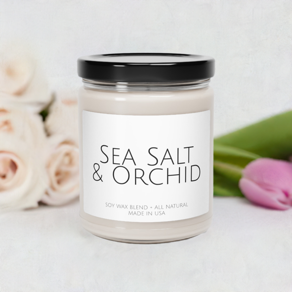 Sea Salt & Orchid Candle - 9 ounces 