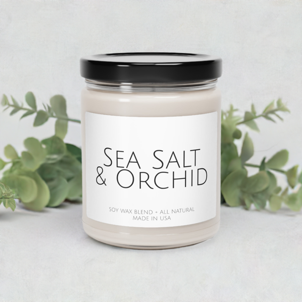 Sea Salt & Orchid Candle - 9 ounces 